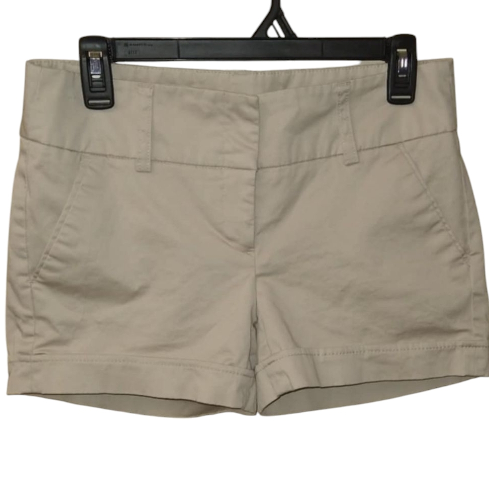 Y2K Tan Khaki Chino Shortie Shorts Women Size S (4) Micro Mini Shorts Preppy